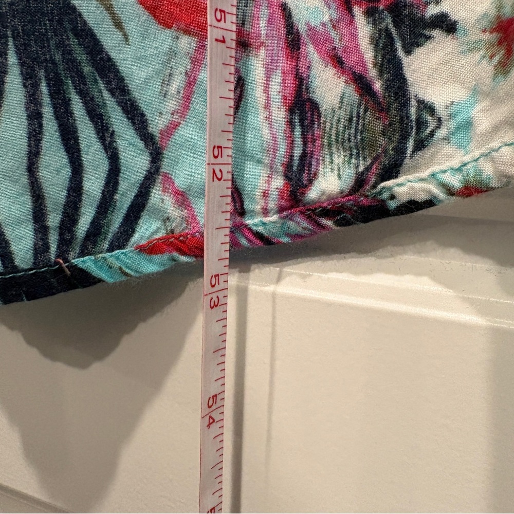 Roxy Floral Strappy Long Dress Size 12 Hawaiian Tropical Beach Vacation Poolside - Picture 11 of 13